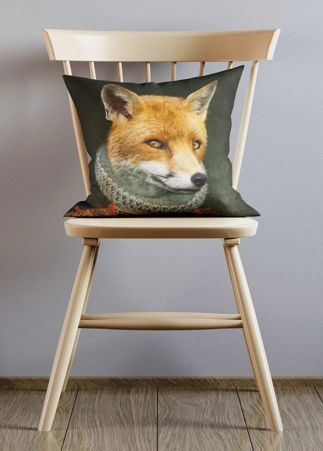 Fox Head Portrait Cushion