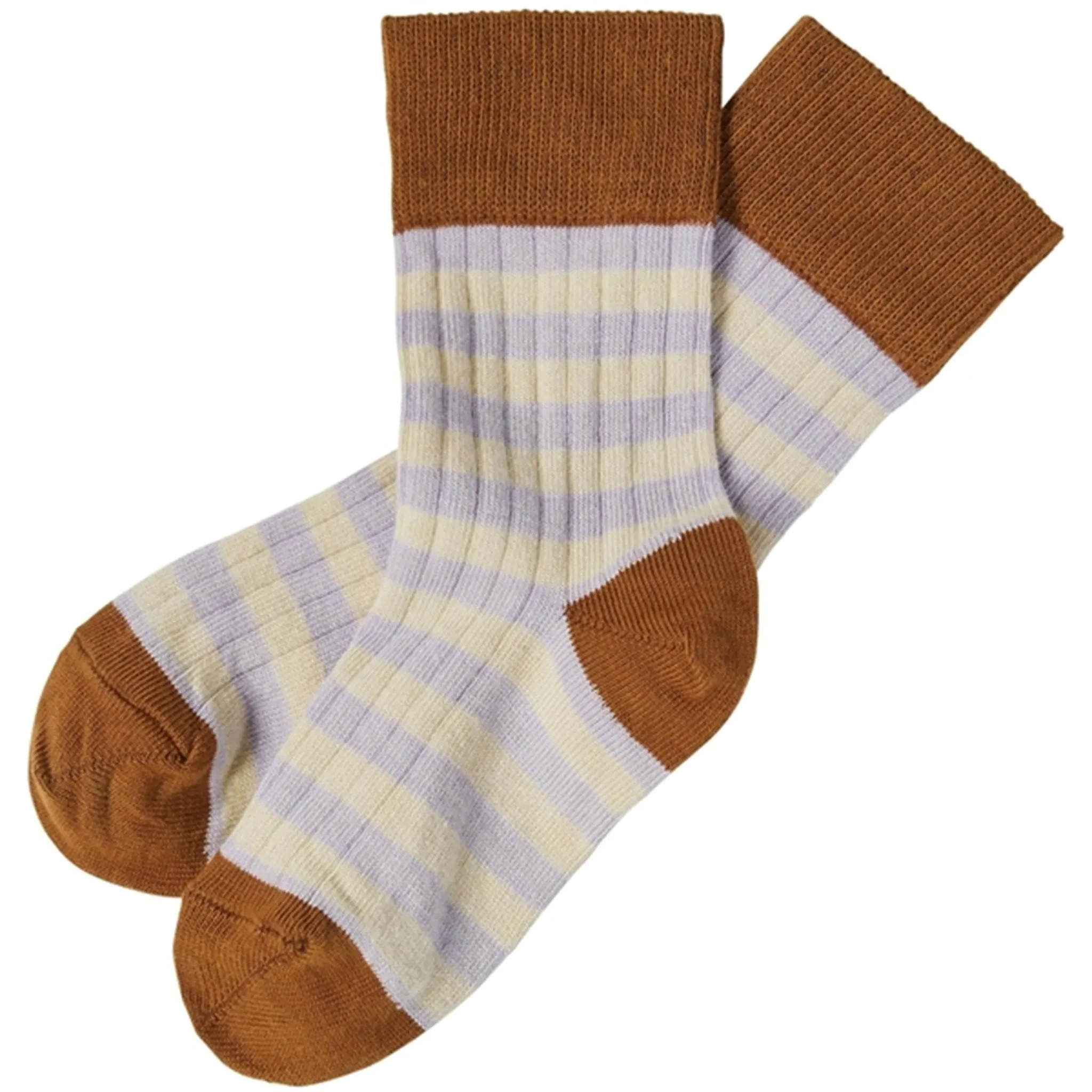 FUB Rust/Heather 2-pack Classic Striped Socks