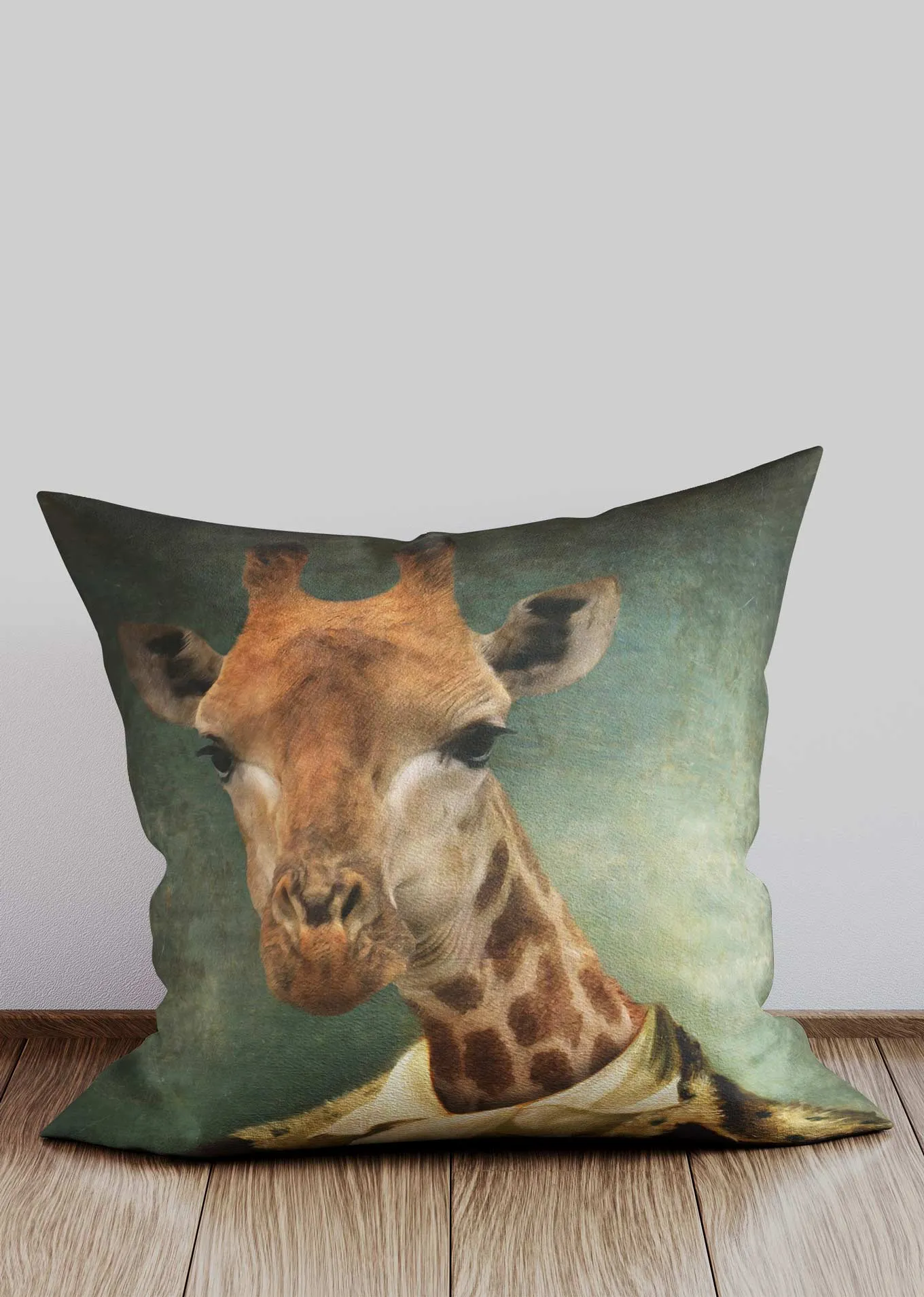 Giraffe Head Portrait Cushion