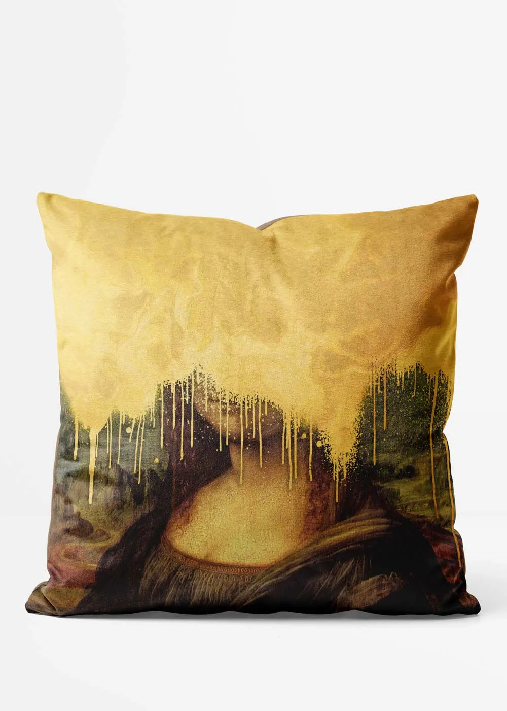 Gold Drippy Mona Cushion