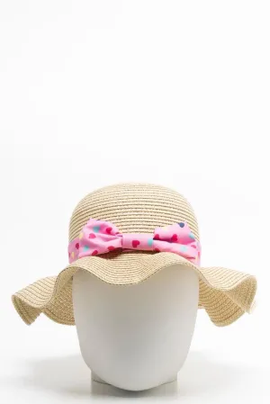 Heart Wide Straw Hat Natural