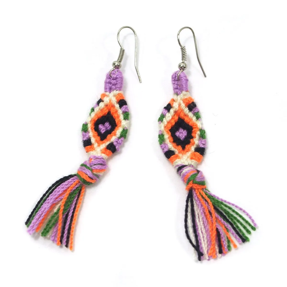 Hilltribe Crocheted Earrings, C