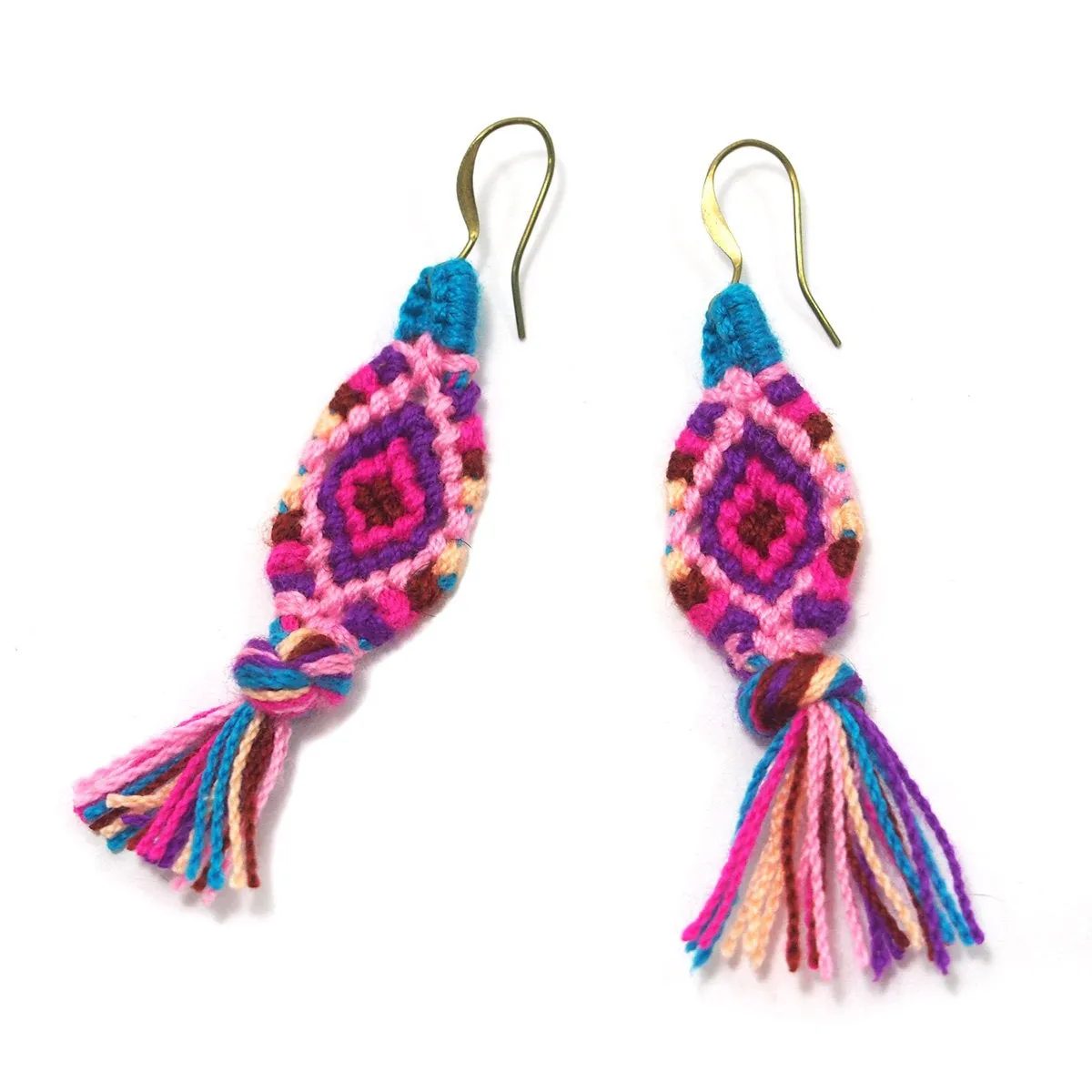 Hilltribe Crocheted Earrings, C