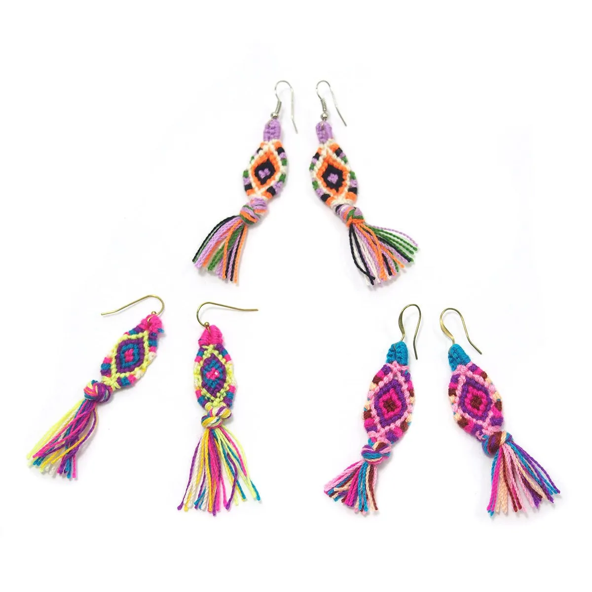 Hilltribe Crocheted Earrings, C