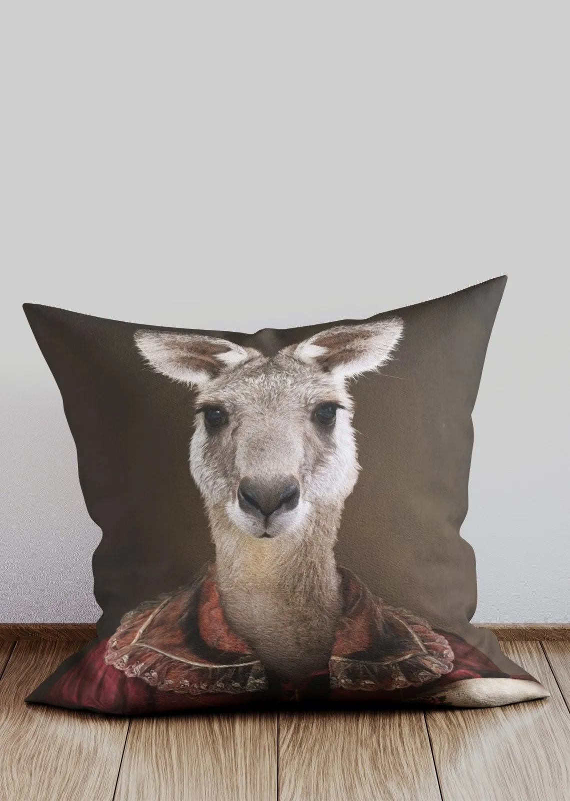 Kangaroo Animal Portrait Cushion