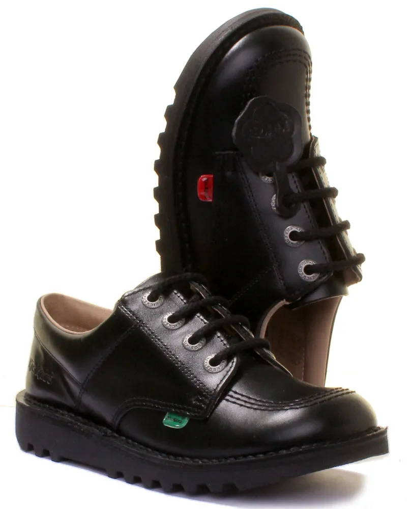 Kickers Kick Lo Youth In Black in Teen UK Size 3 - 6