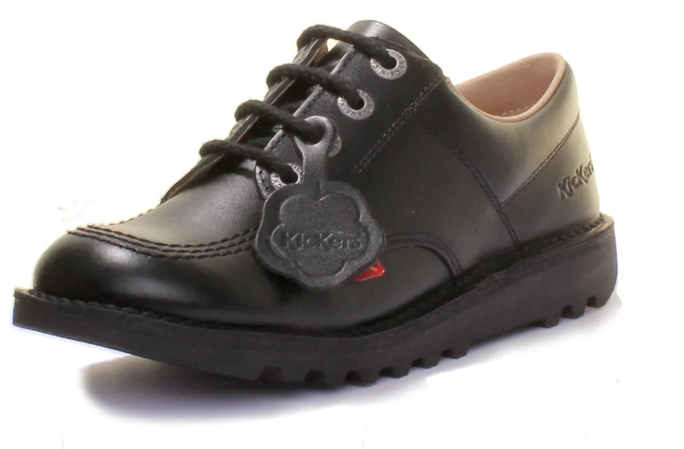 Kickers Kick Lo Youth In Black in Teen UK Size 3 - 6