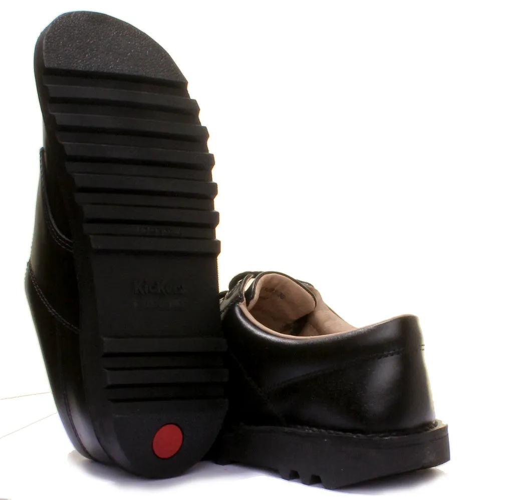 Kickers Kick Lo Youth In Black in Teen UK Size 3 - 6