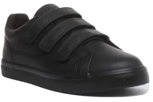 Kickers Tovni Trip Velcro Strap In Black in Teen UK Size 3 - 6