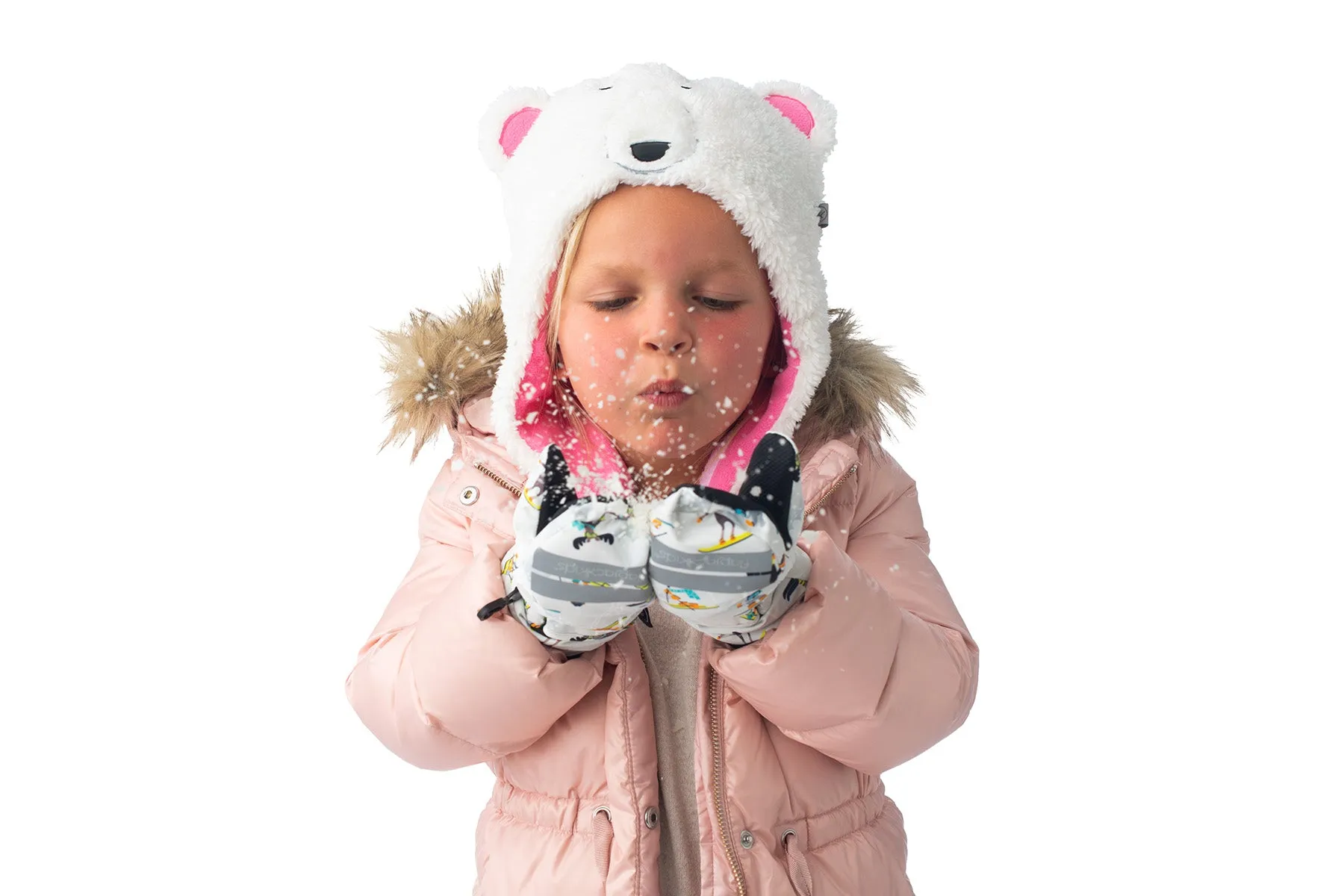 Kids & Baby Reversible Sherpa Hat - Polar Bear & Ski Goggles