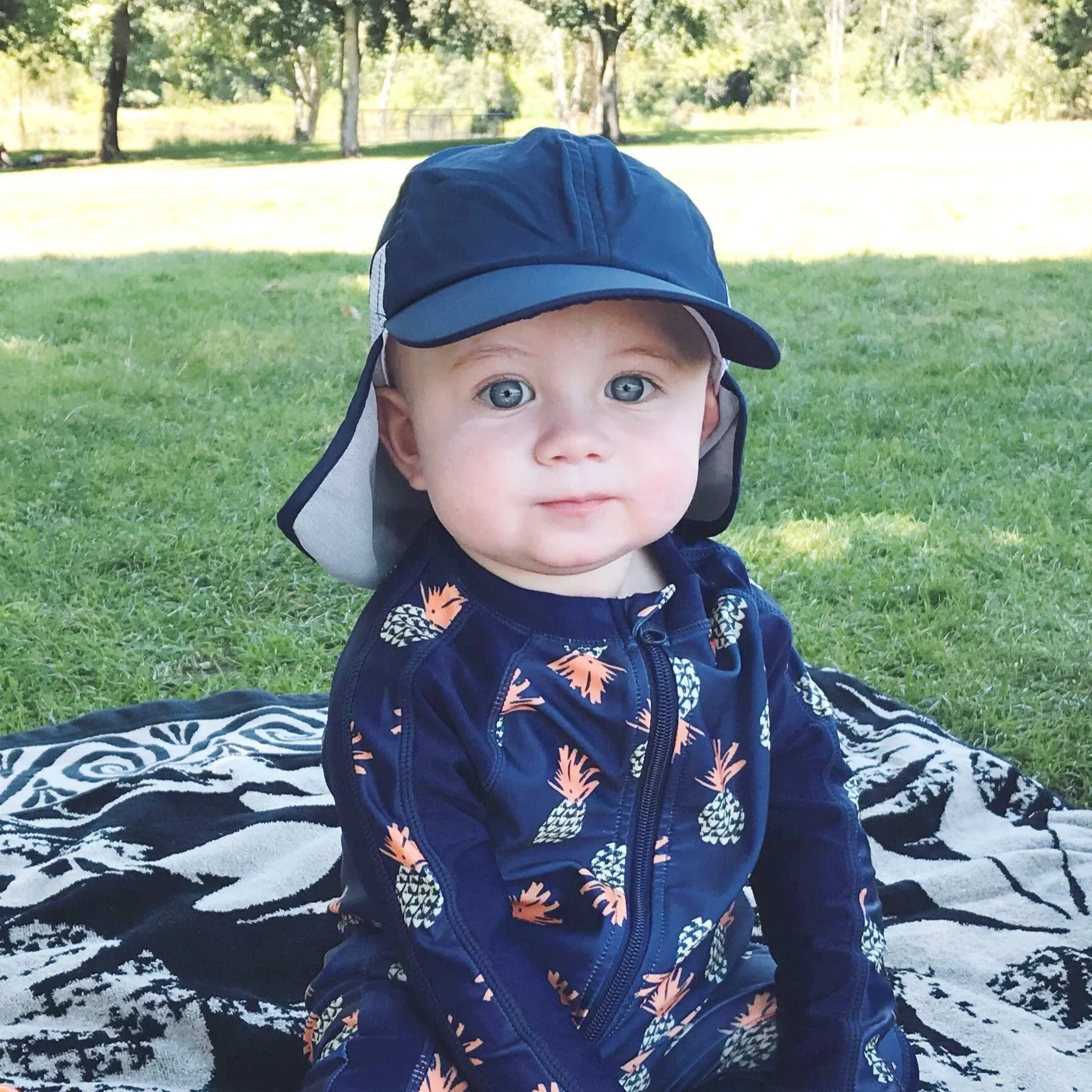 Kids Flap Hat | Navy