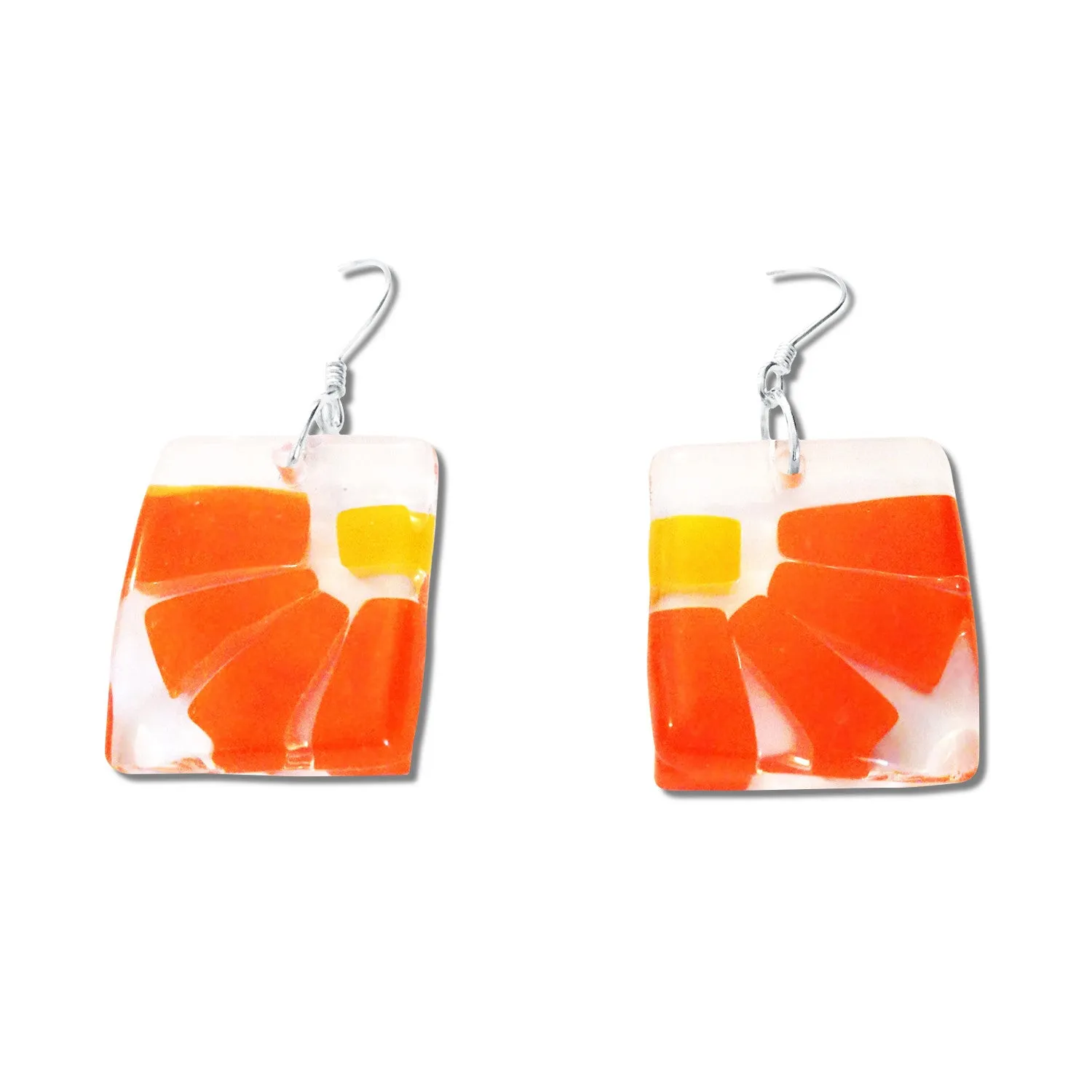 LAMA Glass Earrings - Orange