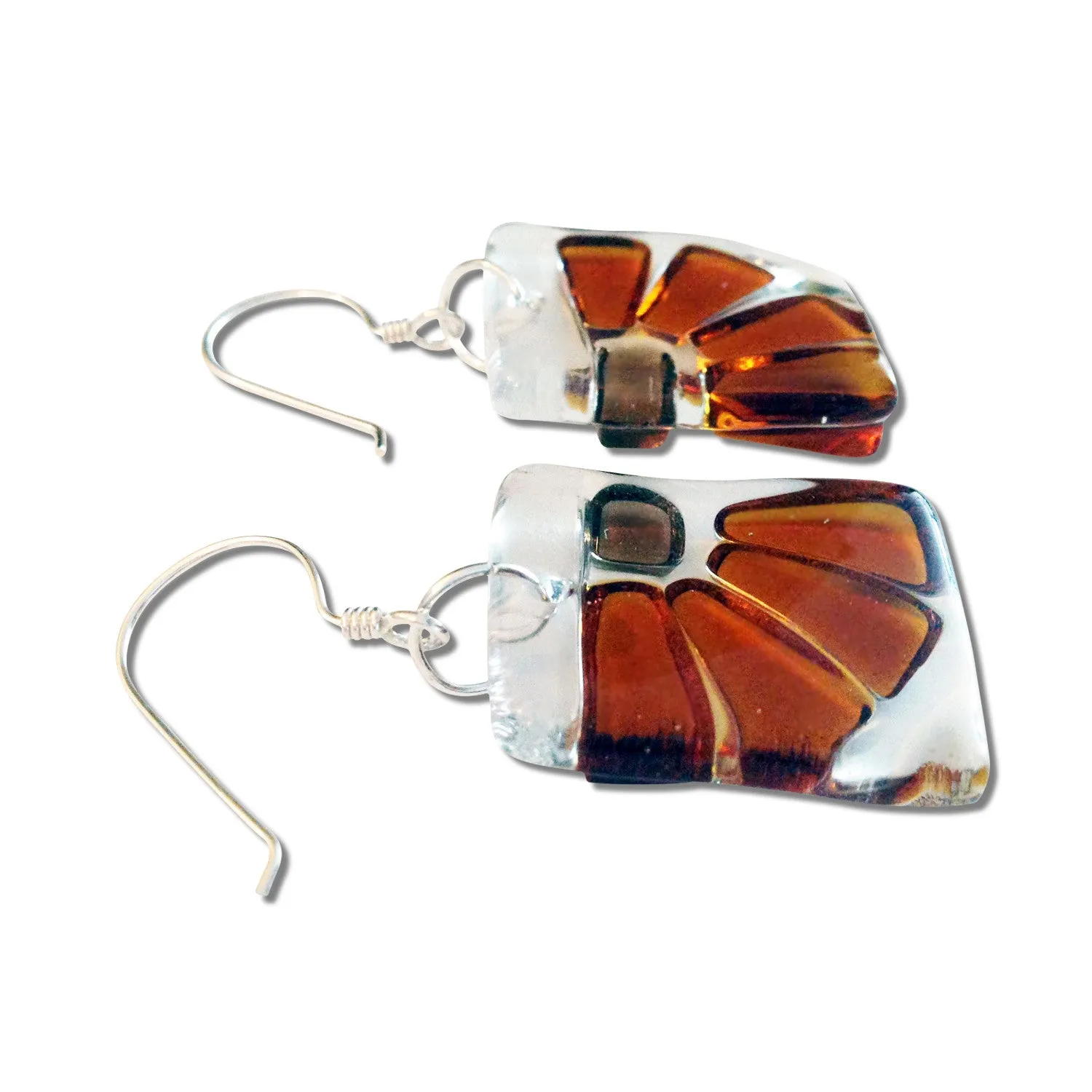 LAMA Glass Earrings - Orange