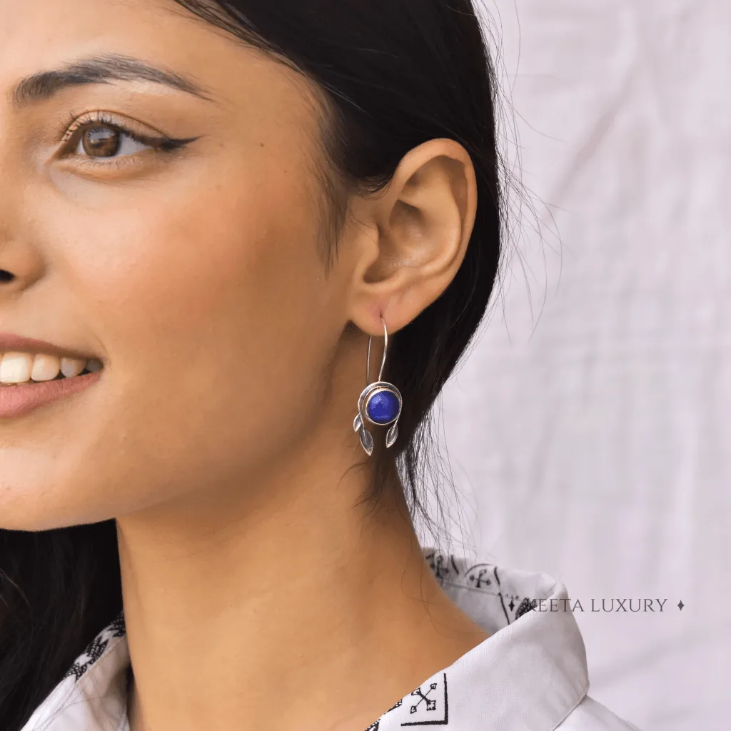 Leafy Exotic - Lapis Earrings