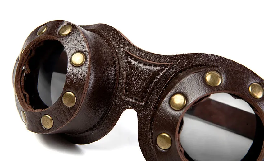 Leather Steampunk Cosplay Goggles