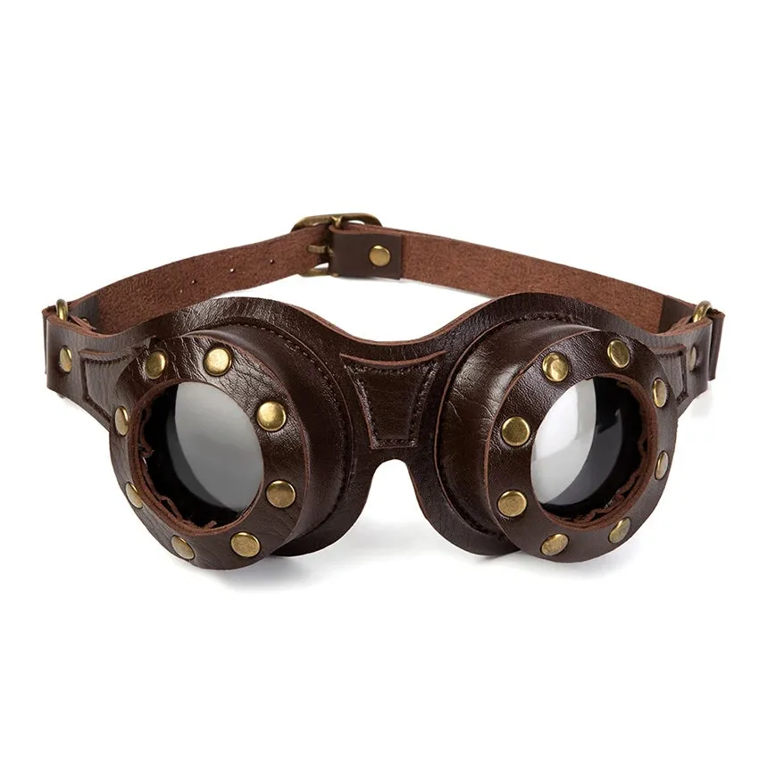 Leather Steampunk Cosplay Goggles