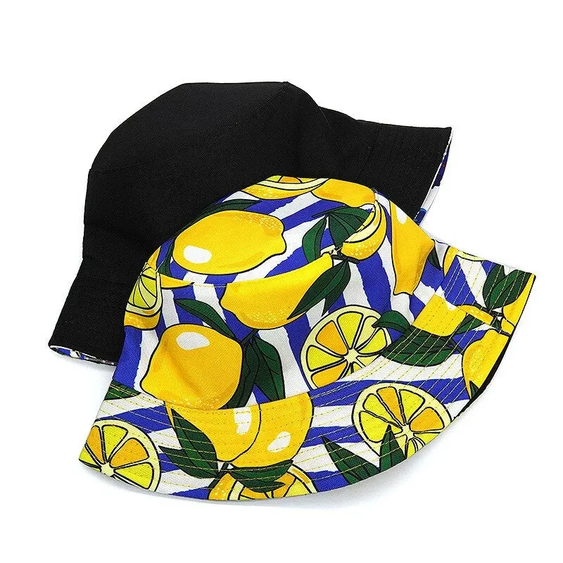 Lemons Reversible Bucket Hat