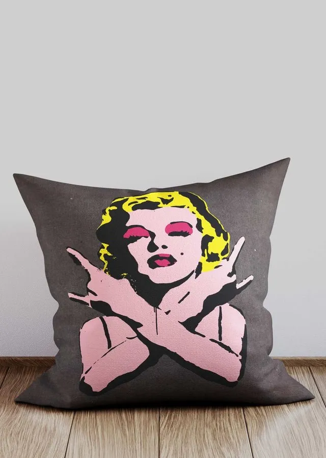 Marilyn Monroe Stencil Art Cushion