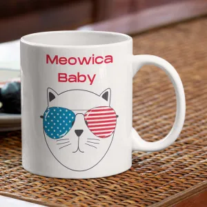 Meaowica independence day cat cup