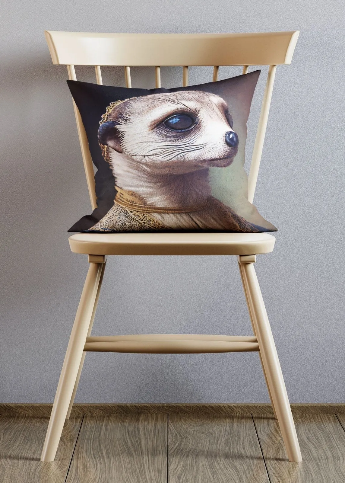 Meerkat Animal Portrait Cushion