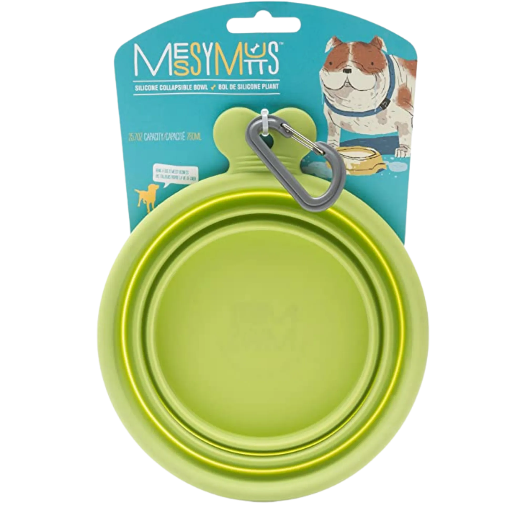 Messy Mutts Collapsible Bowl Green