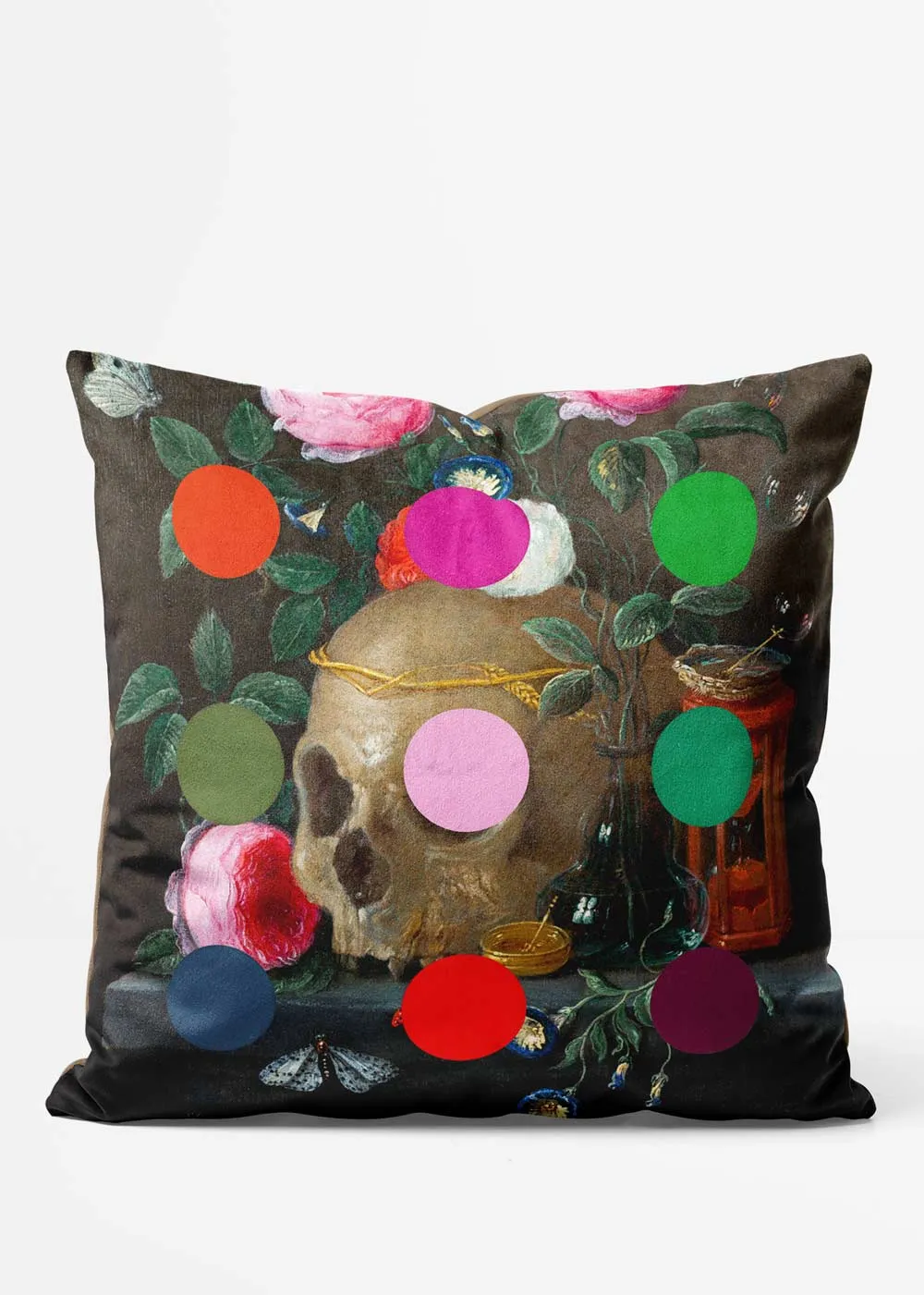 Modern Art Dot Painting Still Life Cushion