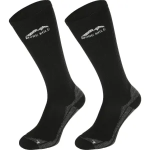 More Mile California Long Compression Socks (2 Pack)  - Black