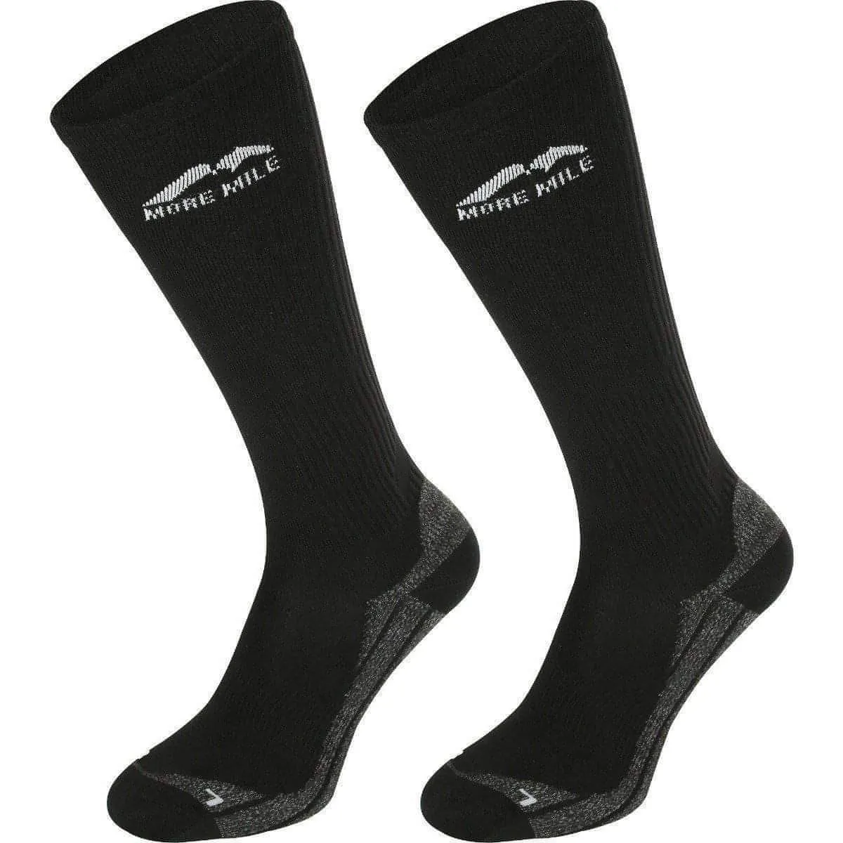 More Mile California Long Compression Socks (2 Pack)  - Black