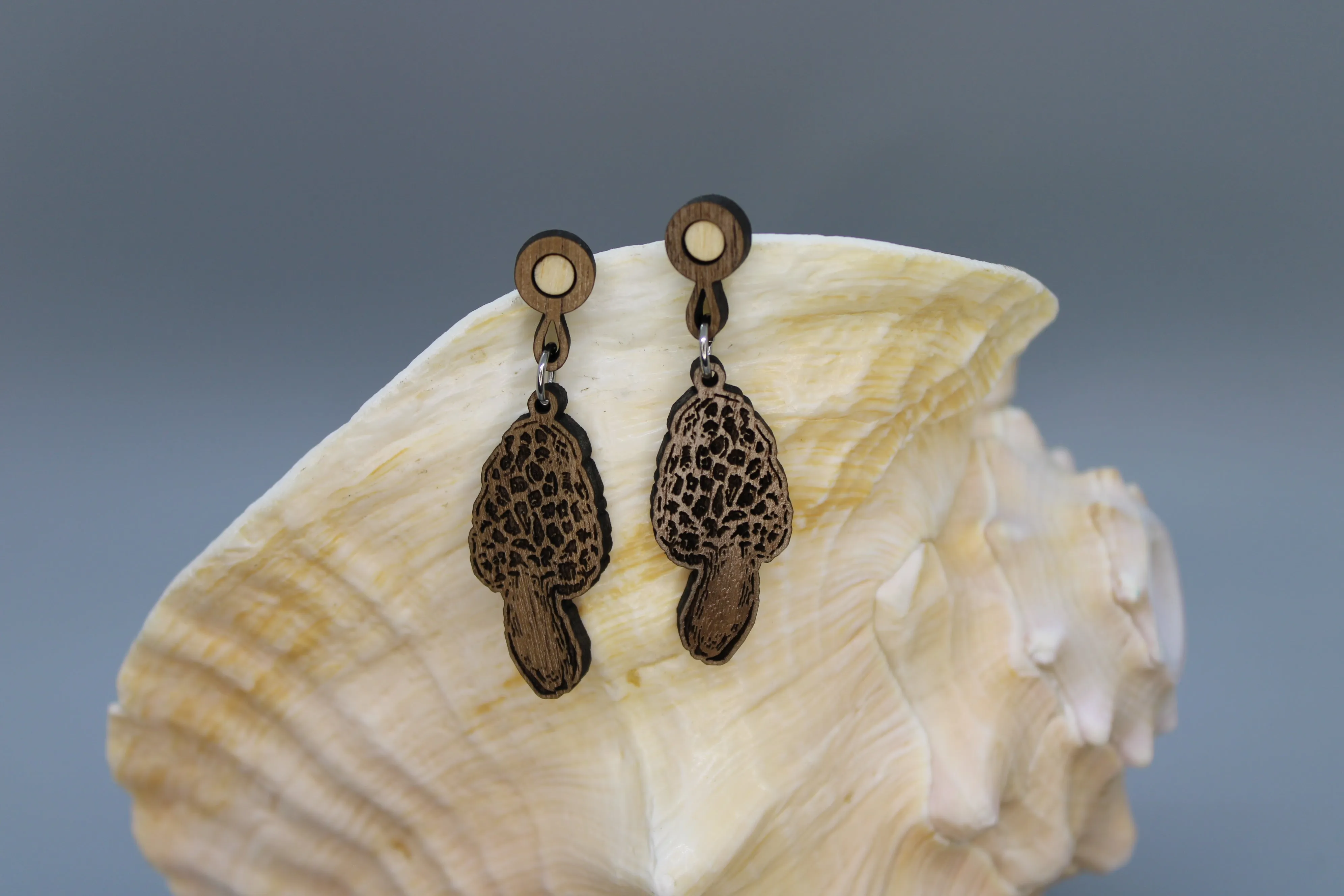 Morel Mushroom Earrings