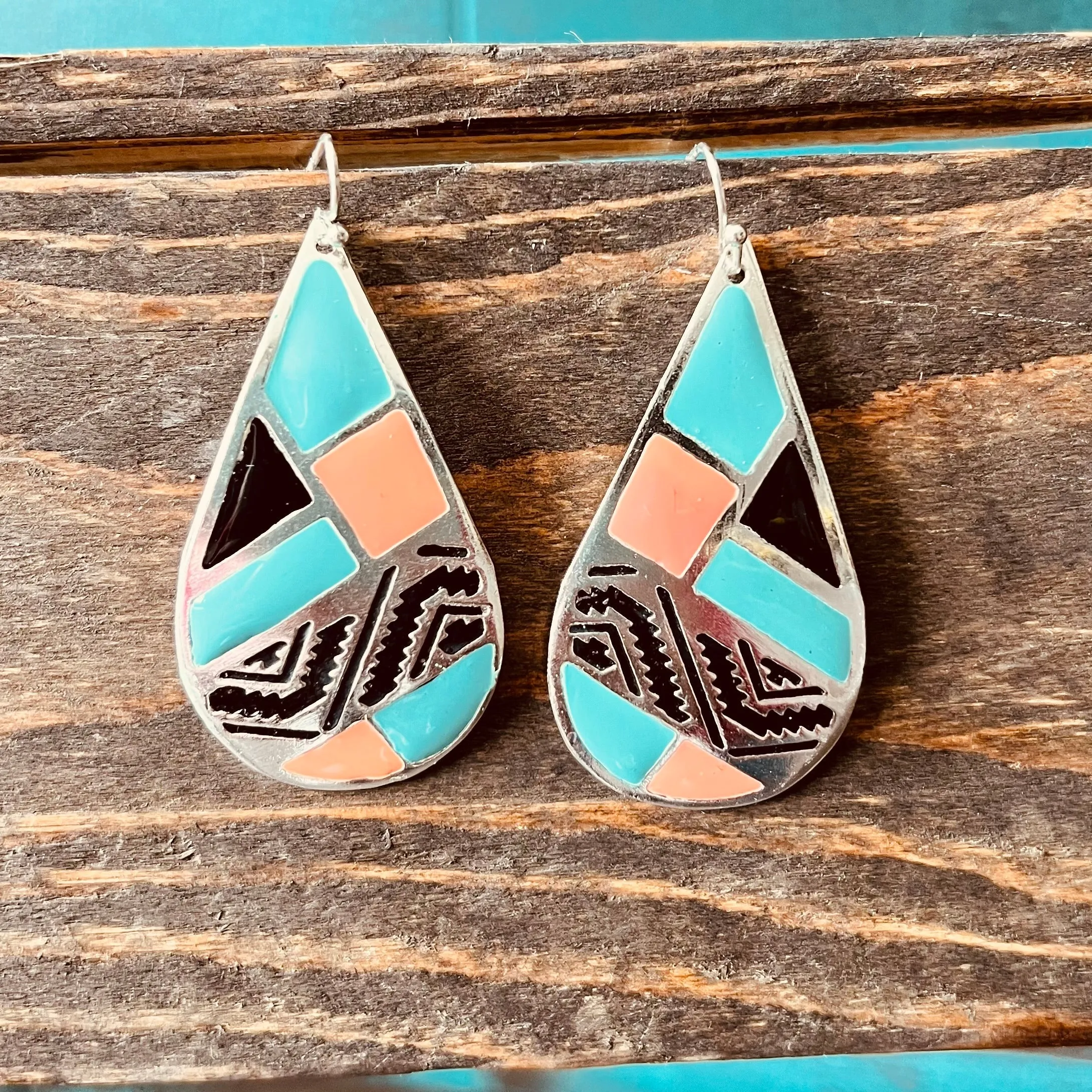 Mosaic Tear Drop Earrings