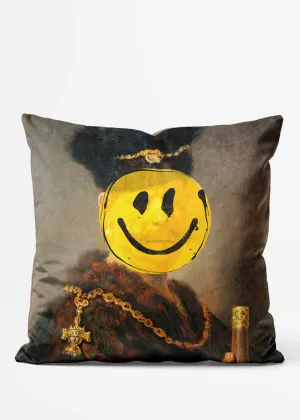 Nobleman Smiley Altered Art Cushion