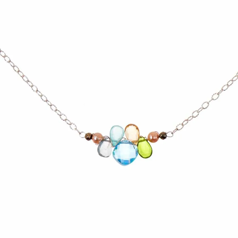 Pastel Mini Katie Colorful Gem Necklace