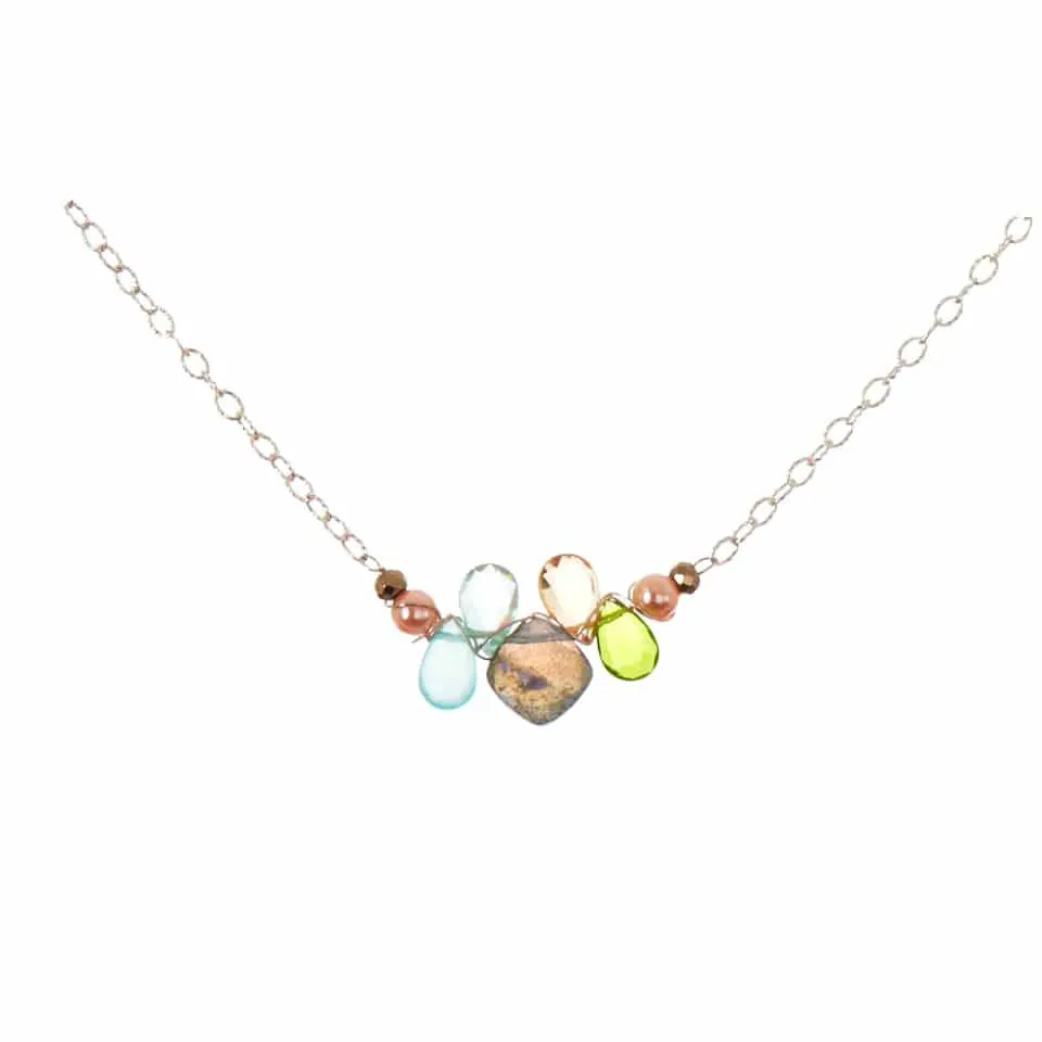 Pastel Mini Katie Colorful Gem Necklace