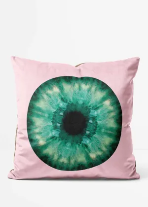 Pink and Green Eyeball Cushion