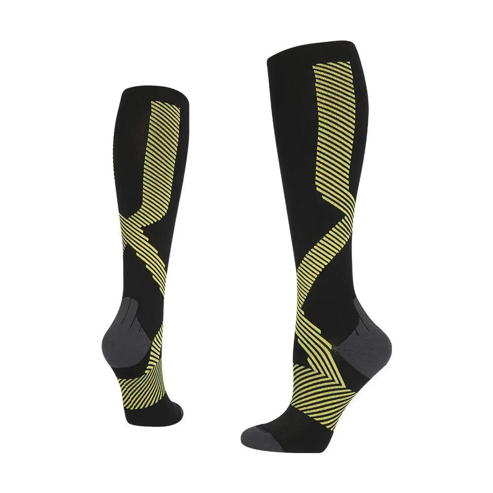 Professional sports compression socks Outdoor Marathon running riding socks calf venous elastic socks long tube stress socks