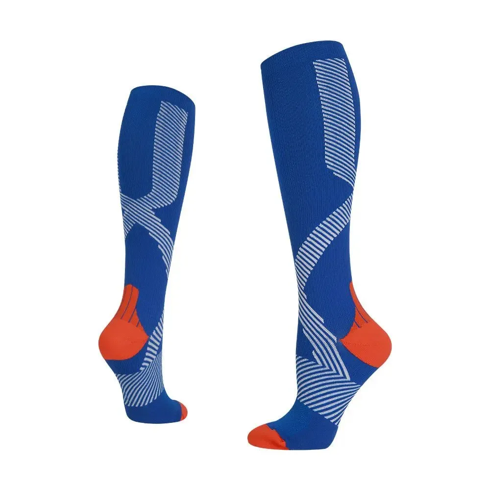 Professional sports compression socks Outdoor Marathon running riding socks calf venous elastic socks long tube stress socks