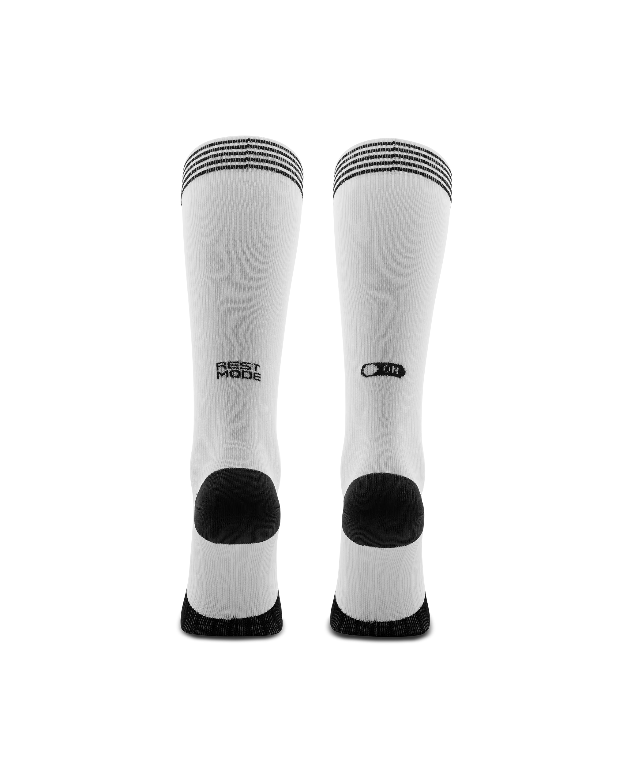 Rest mode white high compression socks