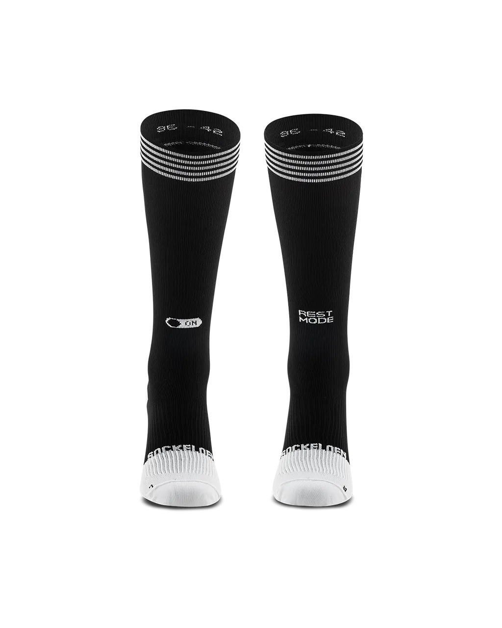 Rest mode white high compression socks