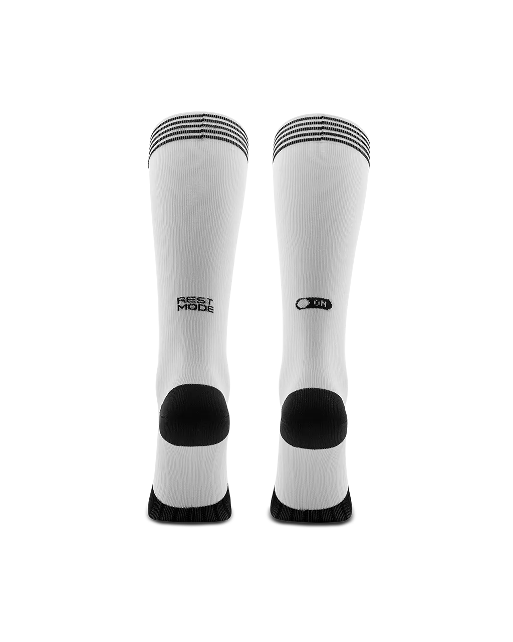 Rest mode white high compression socks