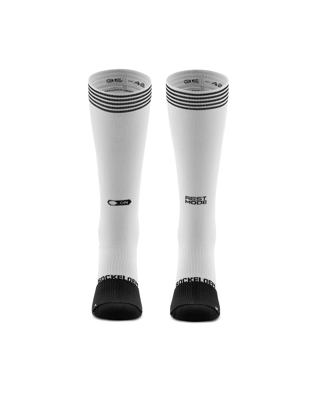 Rest mode white high compression socks