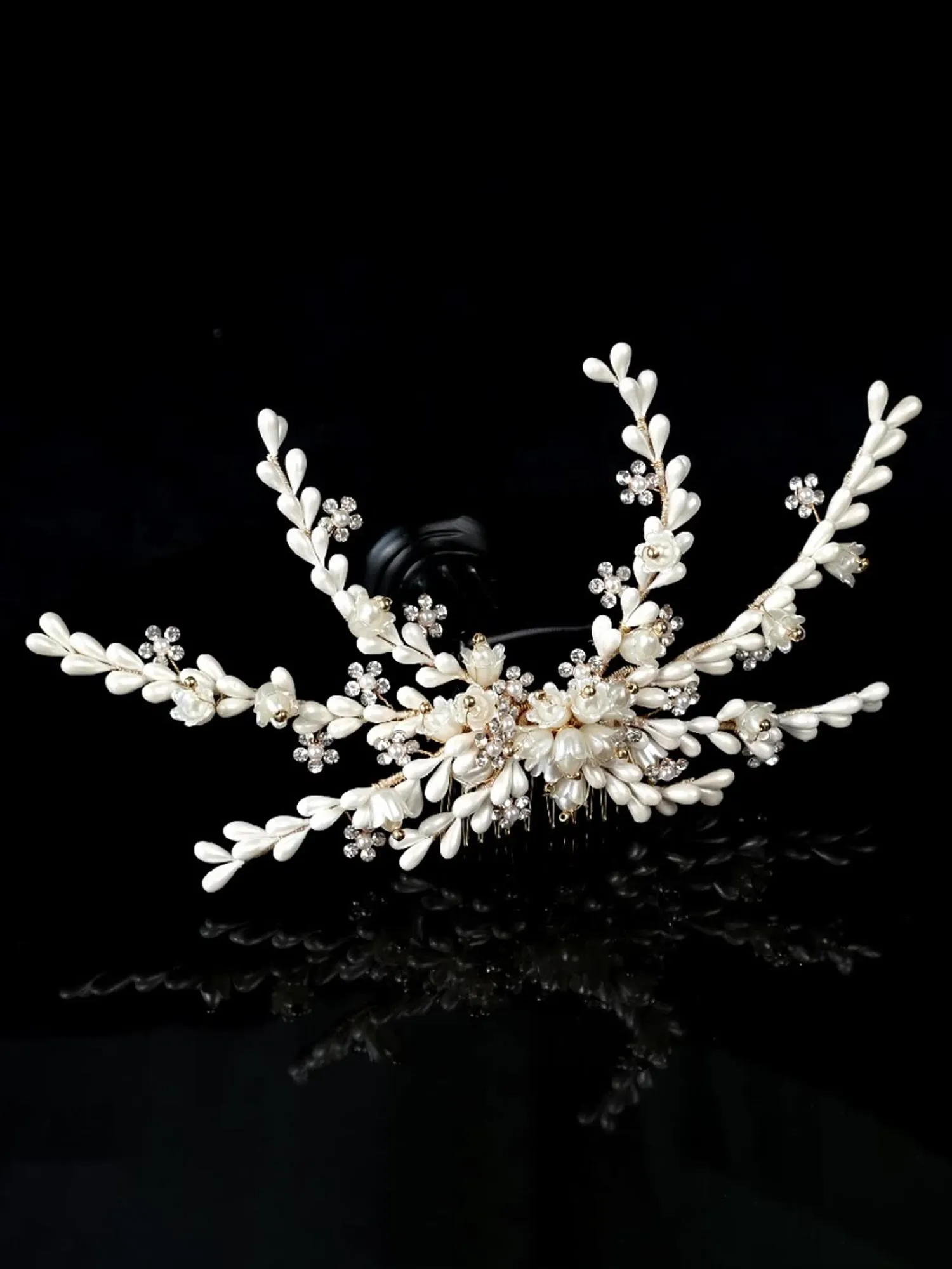 Rhinestone Pearl Bridal Hair Accessories Comb