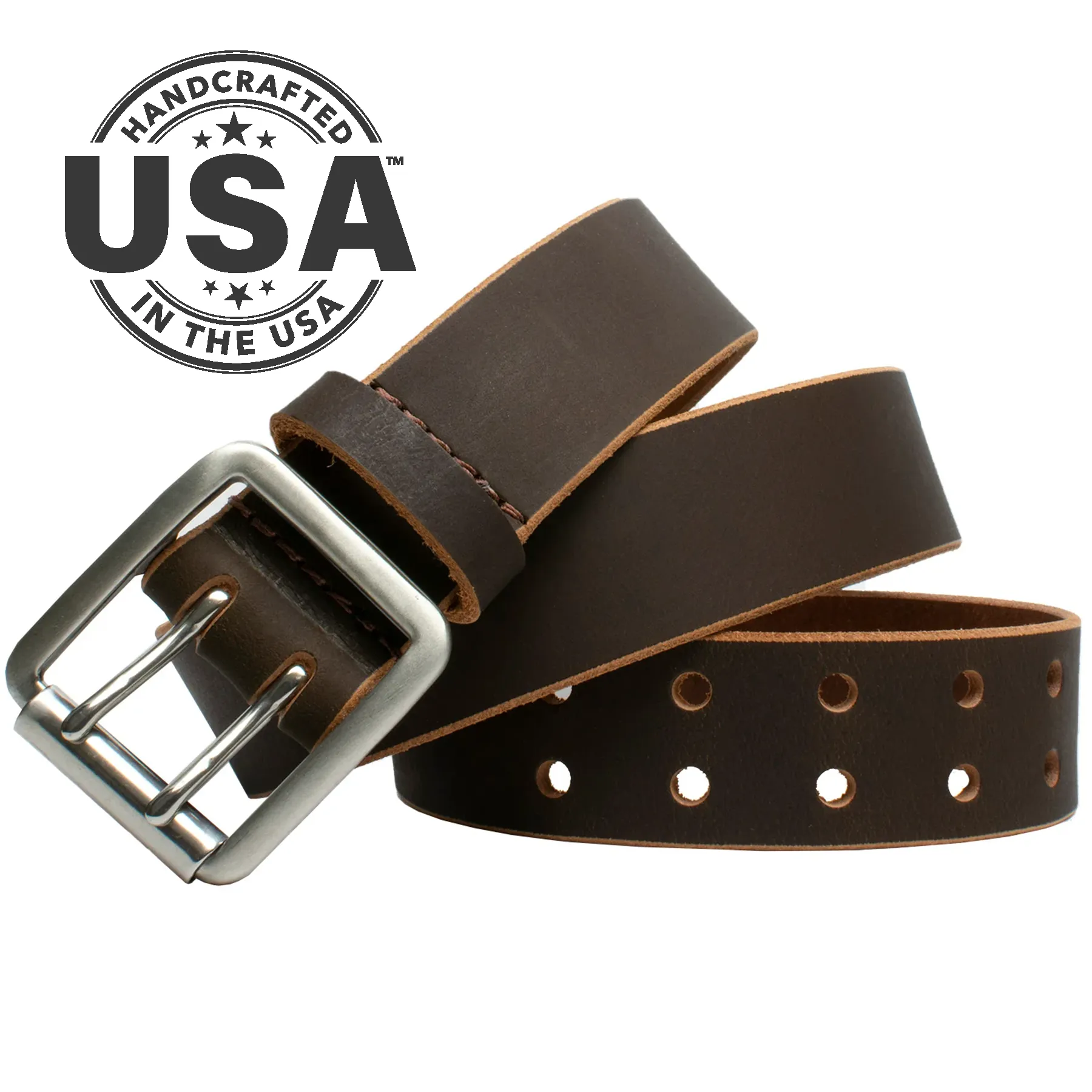 Ridgeline Trail Heavy Duty Brown Belt by Nickel Smart®