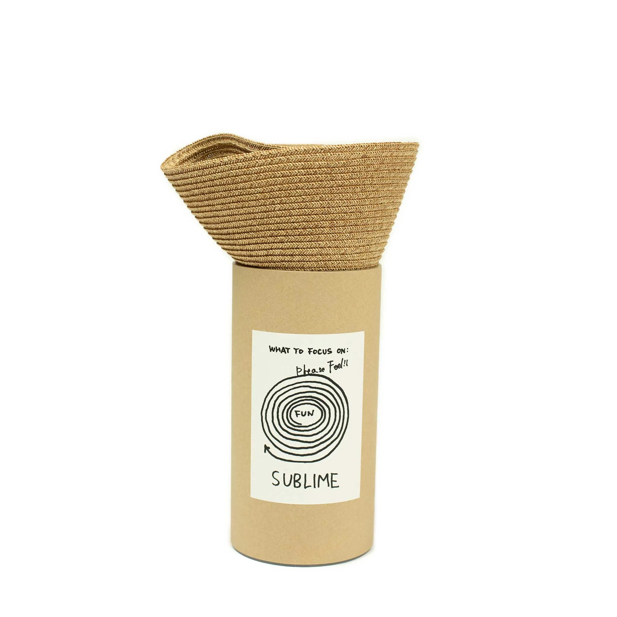 Rollable paper hat in natural color (restock)