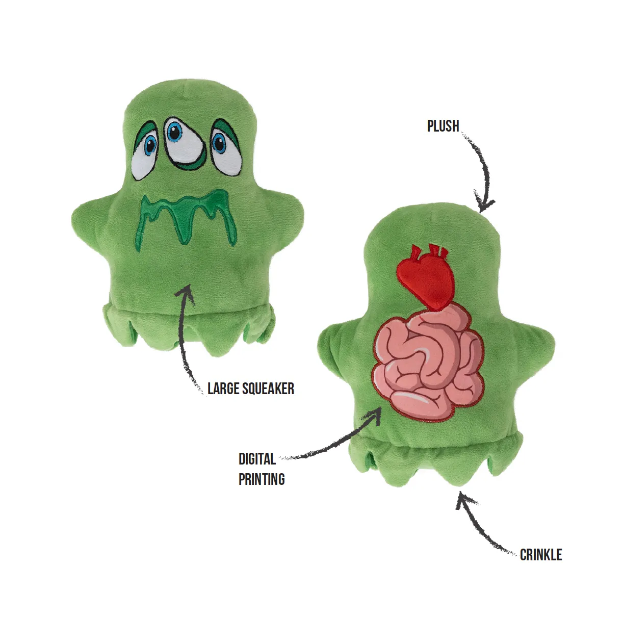 Slime Blob Plush Toy with Squeaker