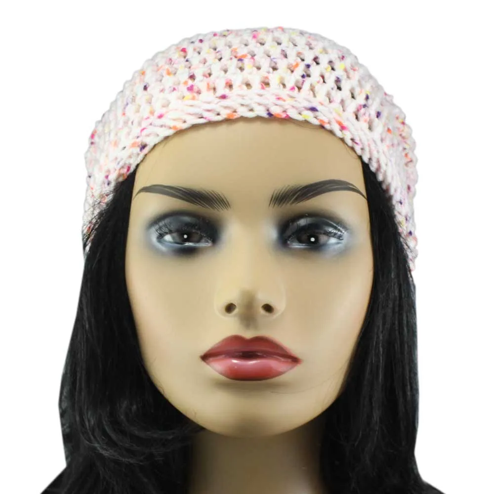 Speckled Pink Crochet Slouchy Hat Medium/Large - JMCH11