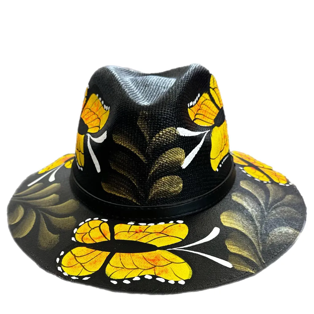 Straw Hat Hand Painted