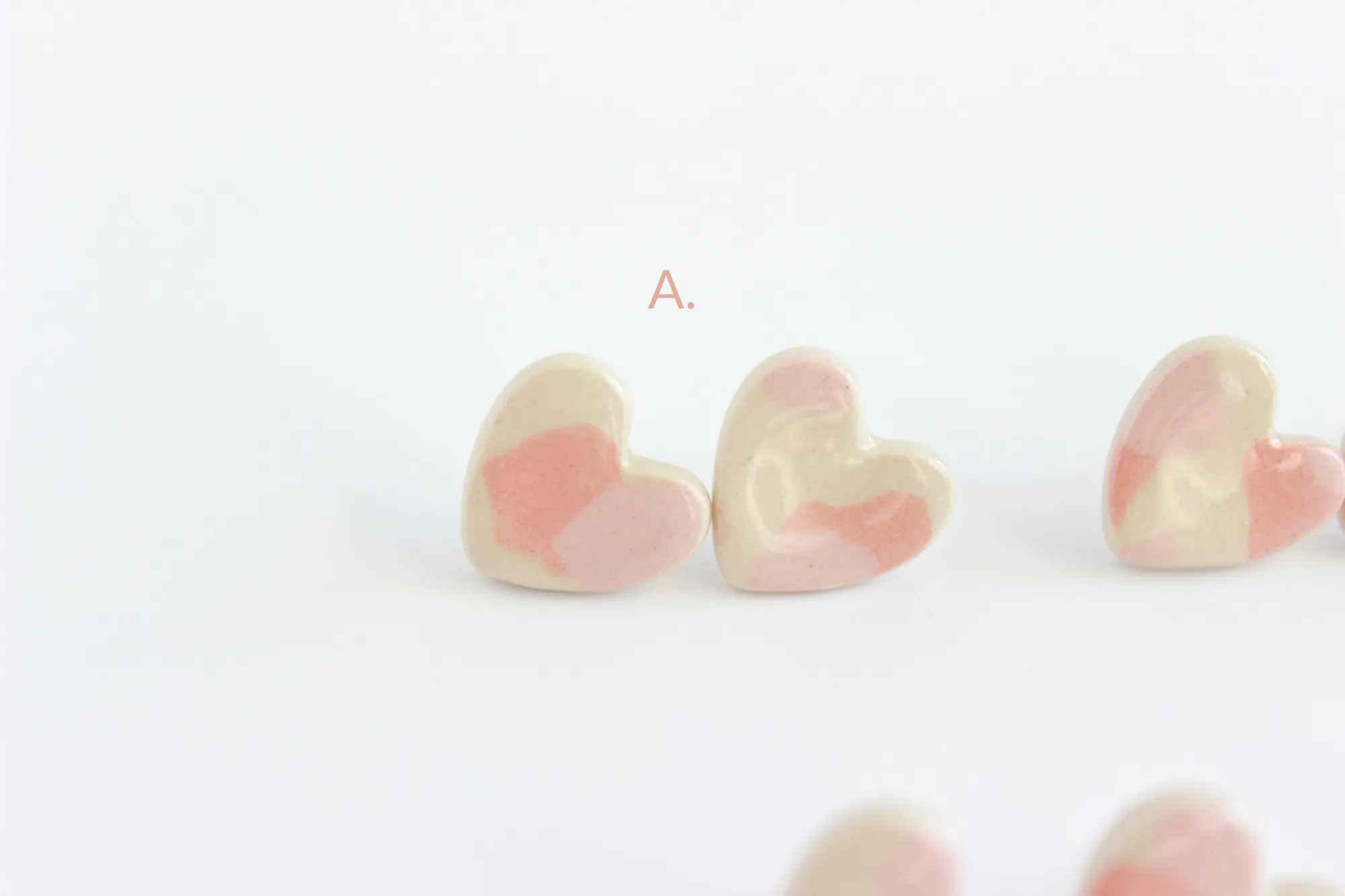 Terrazzo Heart Stud Earrings