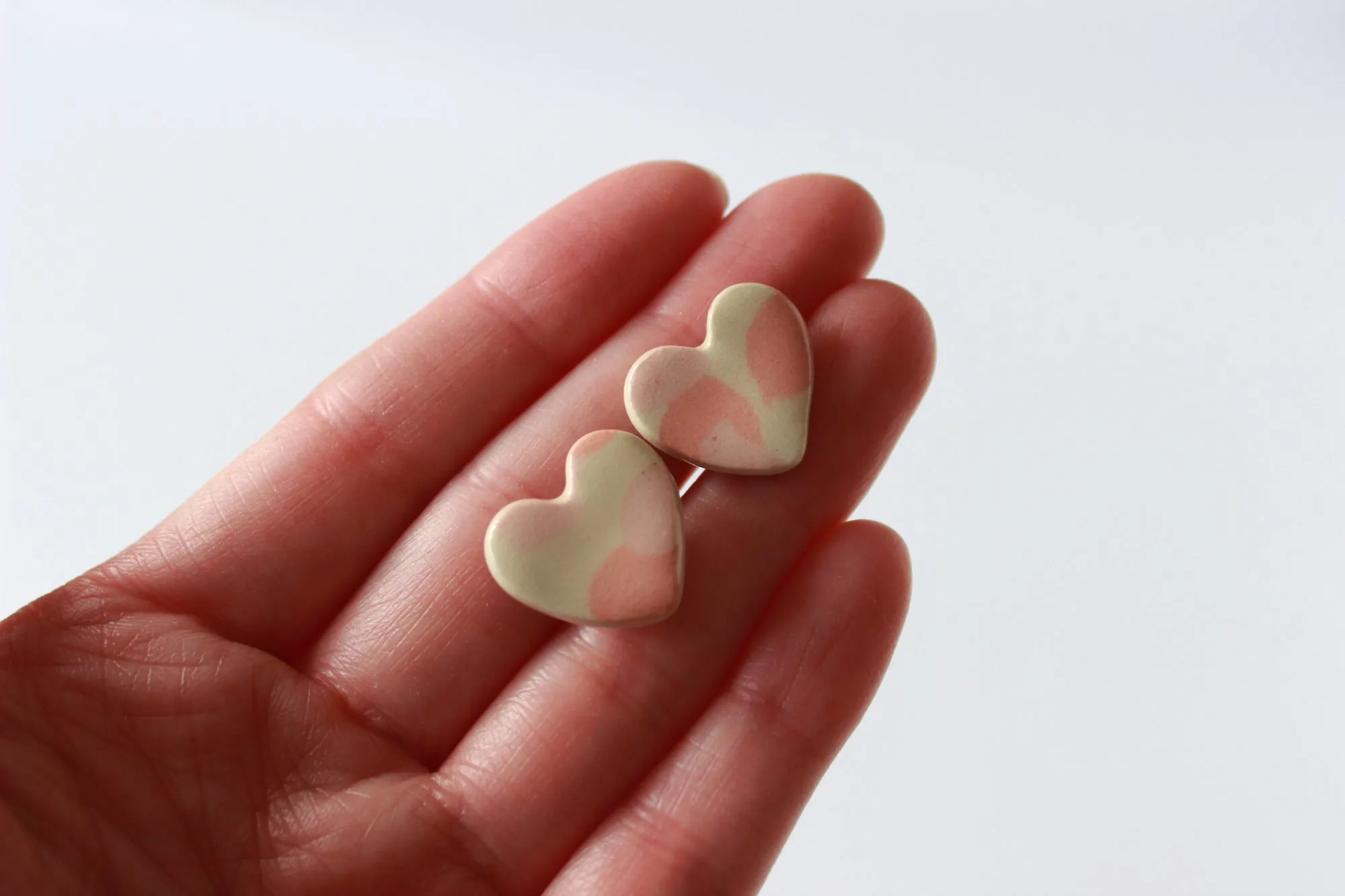 Terrazzo Heart Stud Earrings