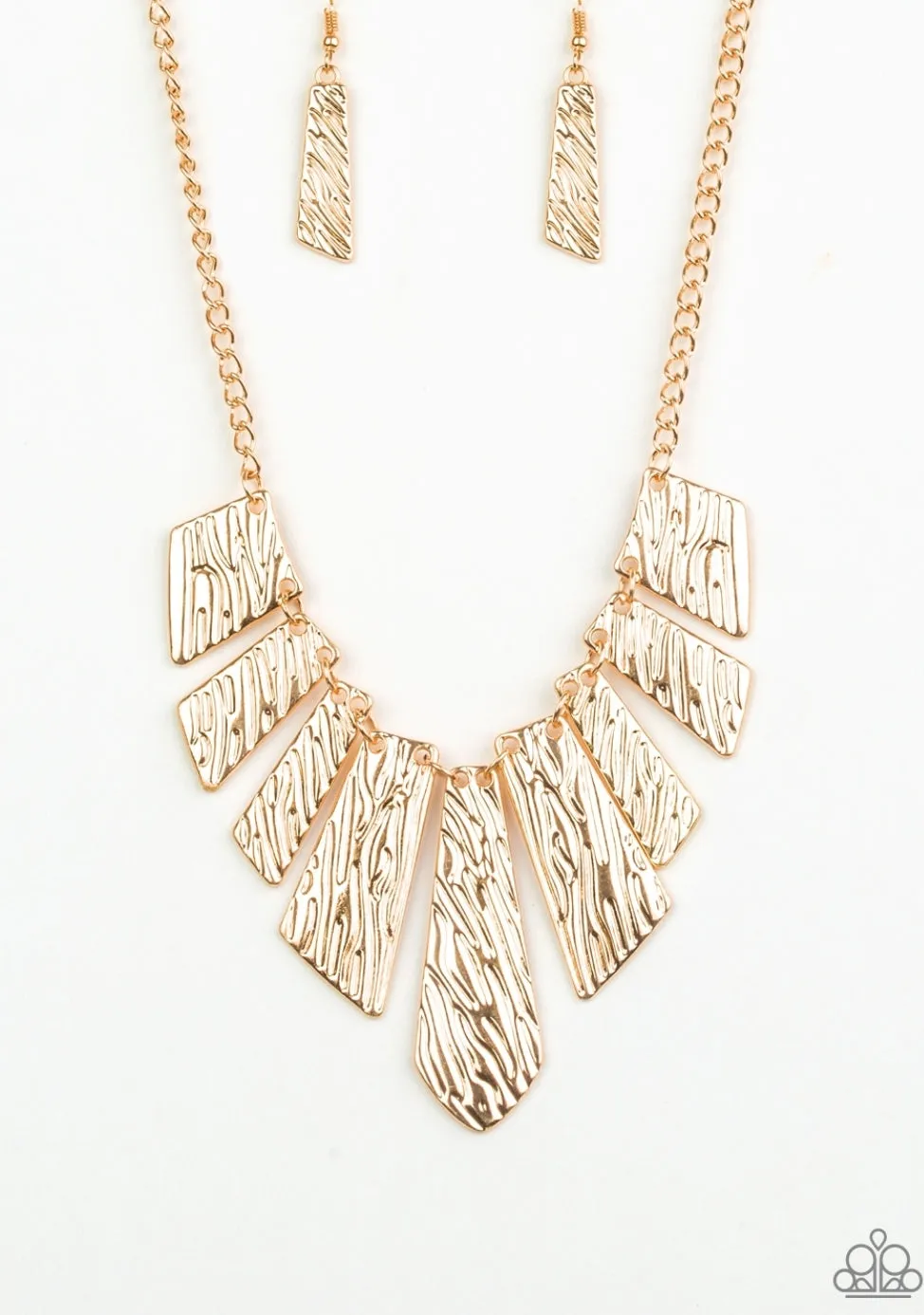 Texture Tigress Gold Necklace - Paparazzi Accessories