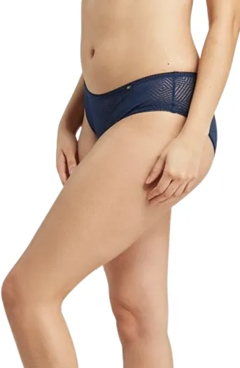 The Sheer Deco Hipster Brief Navyo